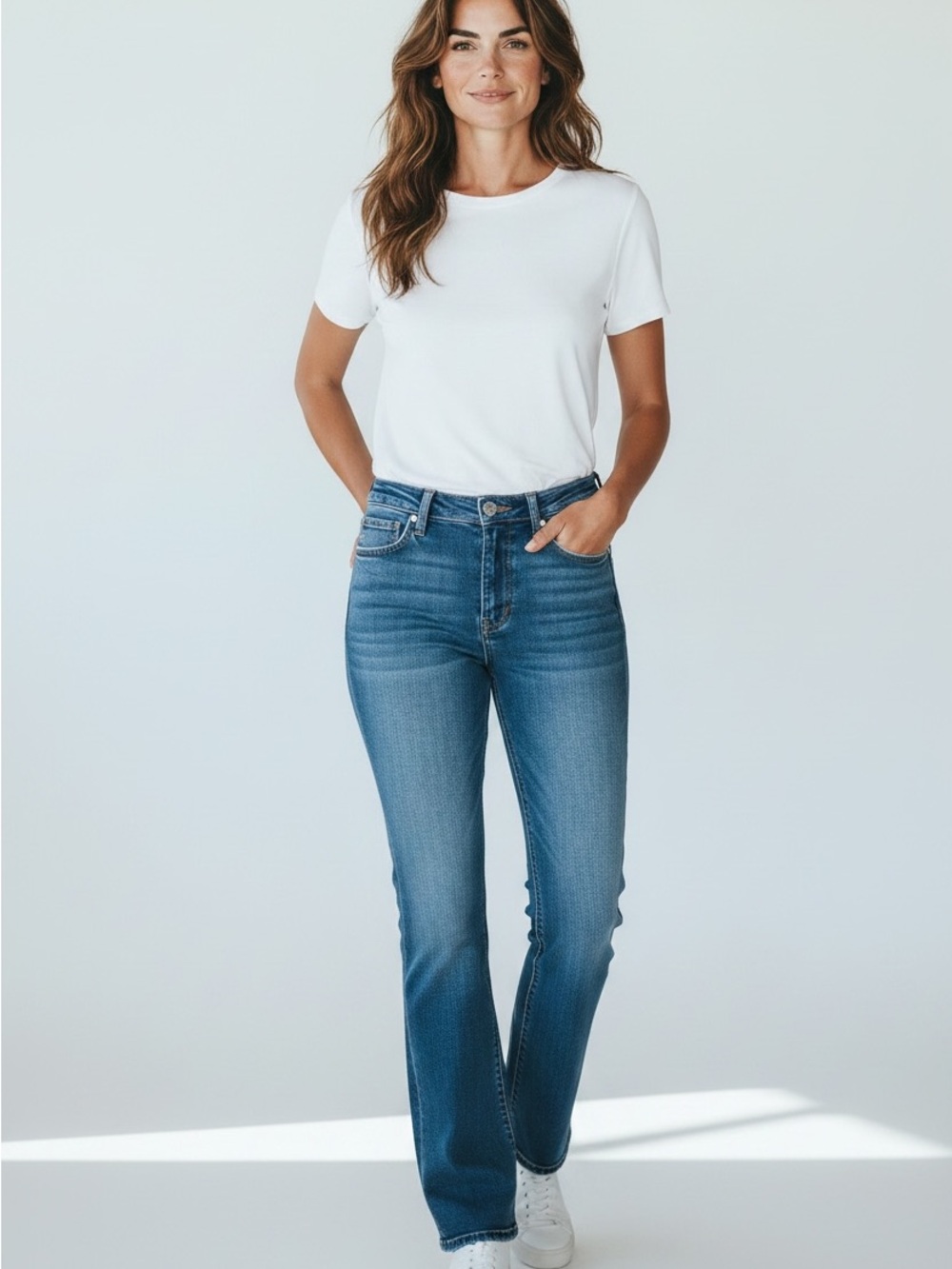 Wallflower High-Rise Flare Jeans in Blue Wash size 11